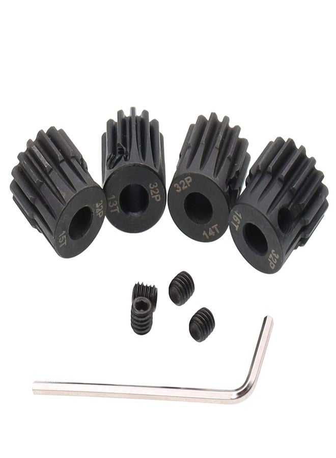 Treehobby 4PCS Metal Steel 32P 5mm Pinion Gear Set 13T 14T 15T 16T with Hex Key for RC Cars(Compatible with 0.8 Metric Pitch) - Image 5